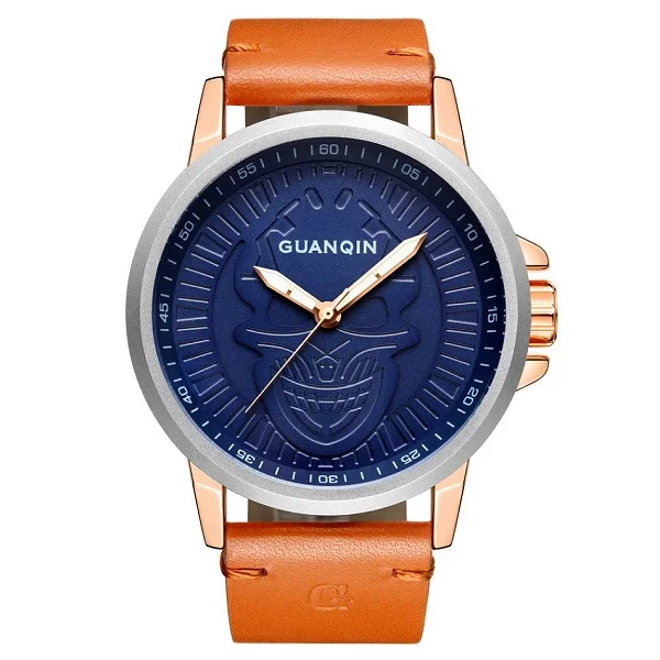 

GUANQIN GS19077 watches men luxury brand Men's watch genuine simple leisure tide round large dial luminous watch men