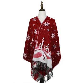 Winter snowflake shawl Christmas scarf fashion European and American scarf Christmas fawn castle jacquard shawl women
Winter snowflake shawl Christmas scarf fashion European and American scarf Christmas fawn castle jacquard shawl women