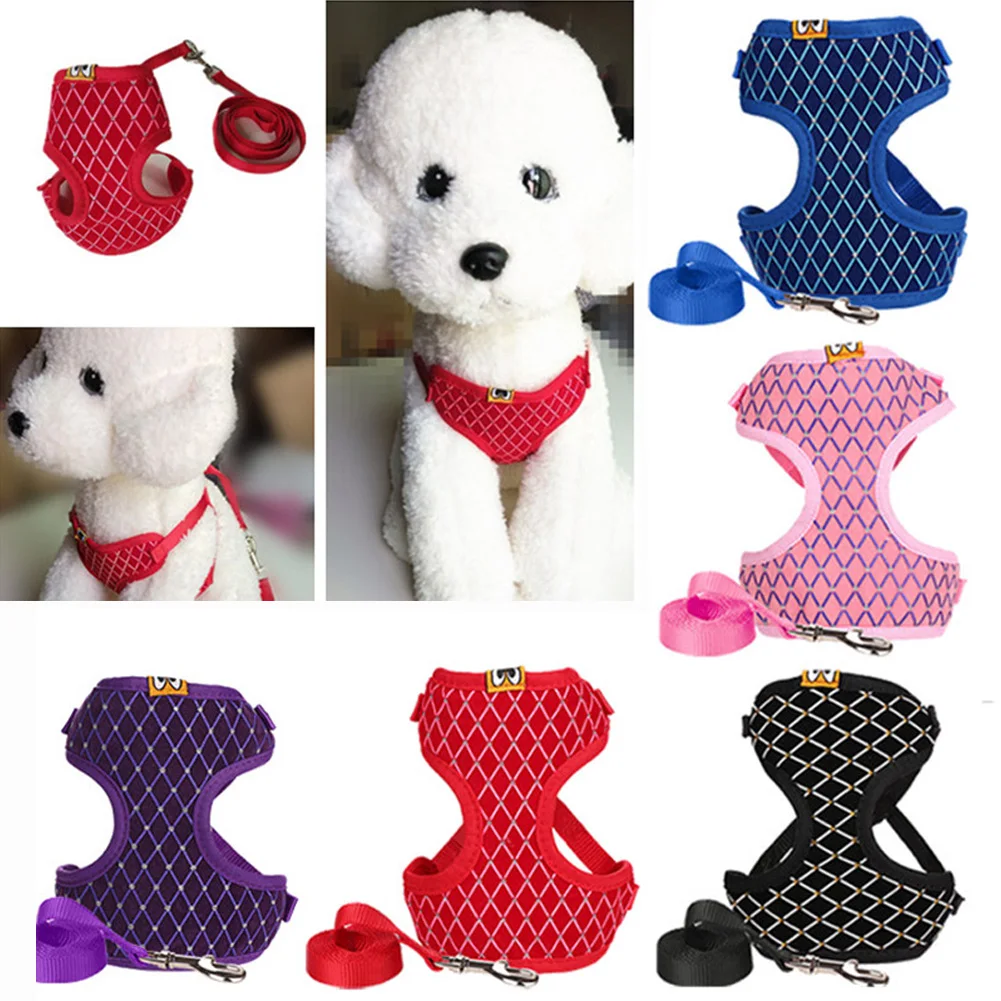 Rhinestone Mesh Cat Harness And Leash Set Breathable Adjustable Pet Vest Harness For Small Dog Cat Walking Harnesses Leads
Rhinestone Mesh Cat Harness And Leash Set Breathable Adjustable Pet Vest Harness For Small Dog Cat Walking Harnesses Leads