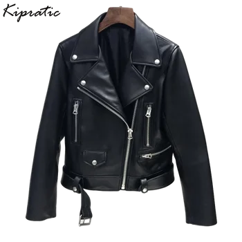 Women PU Leather Jacket New Spring Autumn Woman Zipper Belt Short Coat Female Black Punk Streetwear Bomber Faux Leather Outwear
Women PU Leather Jacket New Spring Autumn Woman Zipper Belt Short Coat Female Black Punk Streetwear Bomber Faux Leather Outwear
