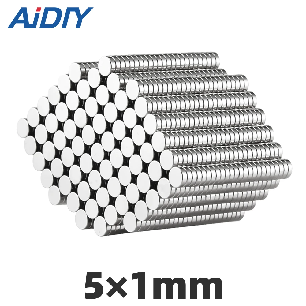 AIDIY 50/100pcs 5mm x 1mm N35 powerful neodymium industrial round magnet Mini small round neodymium magnets Disc 5 * 1mm
AIDIY 50/100pcs 5mm x 1mm N35 powerful neodymium industrial round magnet Mini small round neodymium magnets Disc 5 * 1mm
