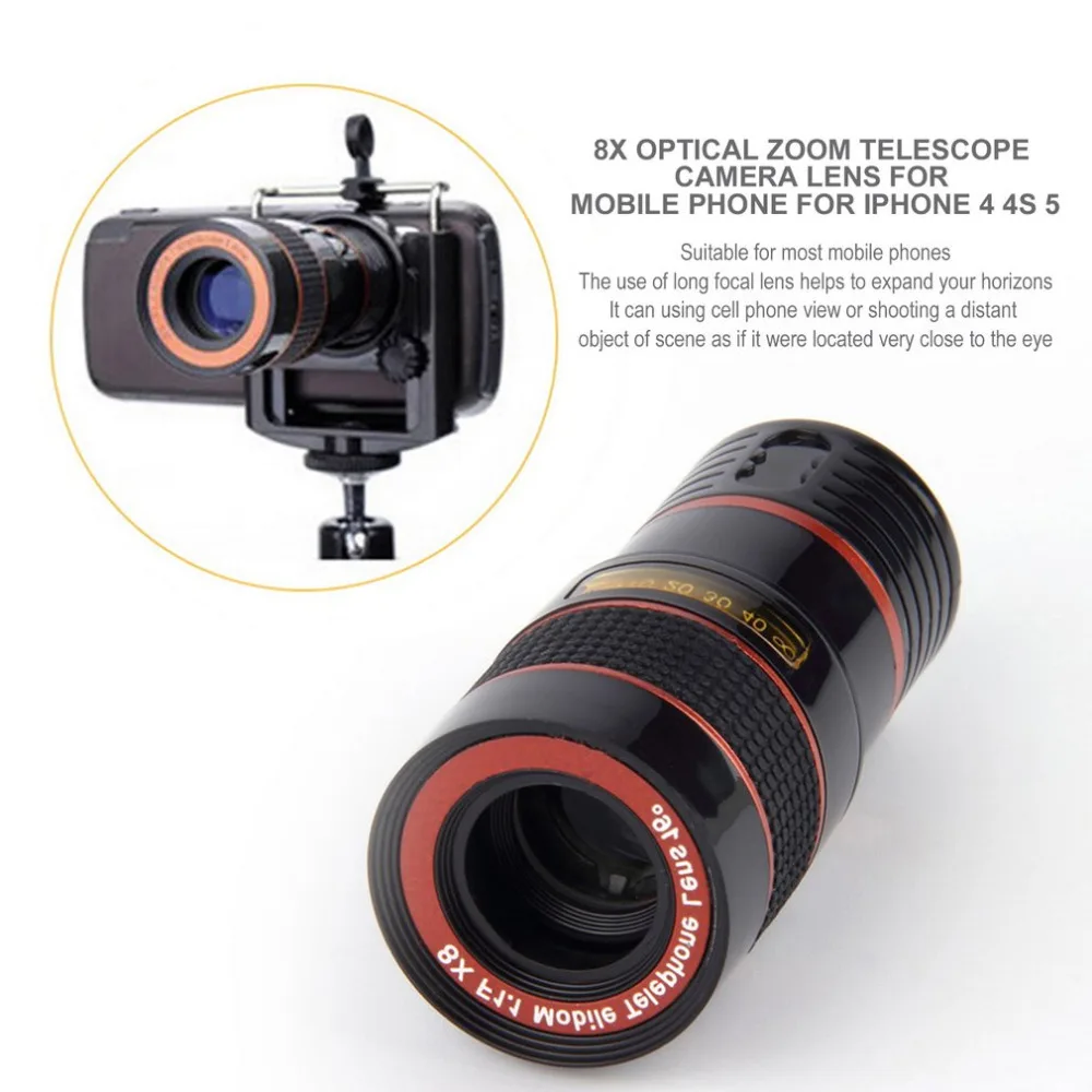 2019 Hot sale Promotion price Universal 8X Optical Zoom Telescope Camera Lens High Compatibity For Mobile Cell Phone For iPhone
2019 Hot sale Promotion price Universal 8X Optical Zoom Telescope Camera Lens High Compatibity For Mobile Cell Phone For iPhone