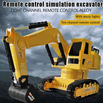 RC Excavator Engineering Digging Vehicle 10 Channel 1:24 Rechargeable with Music Lights Educational Toy for Kids M09
RC Excavator Engineering Digging Vehicle 10 Channel 1:24 Rechargeable with Music Lights Educational Toy for Kids M09
