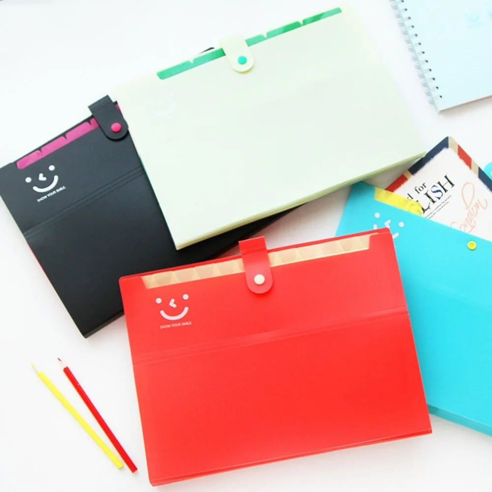 A4 12 Grid Multi-layer Folder Expanding File Folders Document Organizer Cute Smile Organ Bag Student Test Paper Clip
A4 12 Grid Multi-layer Folder Expanding File Folders Document Organizer Cute Smile Organ Bag Student Test Paper Clip