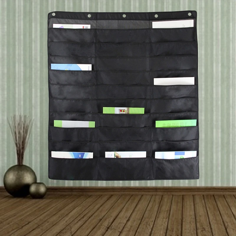 Heavy Duty Storage Pocket Chart with 30 Pockets,5 over Door Hangers Included | Hanging Wall File Organizer - Organize Your Assig 
Heavy Duty Storage Pocket Chart with 30 Pockets,5 over Door Hangers Included | Hanging Wall File Organizer - Organize Your Assig