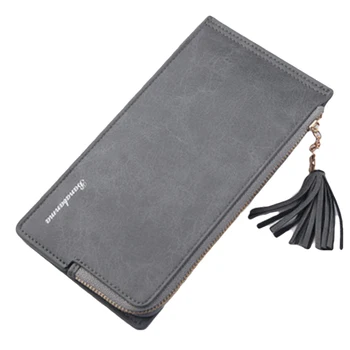 Ladies Portable Casual Phone Clutch with Tassel Zipper Women Solid Color Wallet Long Leather Purse Coin Pouch Card Holder
Ladies Portable Casual Phone Clutch with Tassel Zipper Women Solid Color Wallet Long Leather Purse Coin Pouch Card Holder