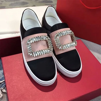 Top Quality Luxury Crystal Women Loafers Fashion Silk Buckle Decor Round Toe Slip On Sneakers Outfit Flats Casual Shoes Woman 
Top Quality Luxury Crystal Women Loafers Fashion Silk Buckle Decor Round Toe Slip On Sneakers Outfit Flats Casual Shoes Woman