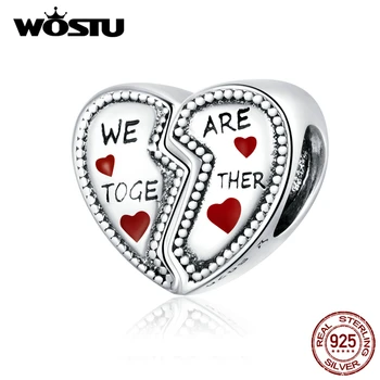 WOSTU Merge Love Heart Charm 925 Sterling Silver WE ARE TOGETHER Bead Pendant Fit Original Bracelet Necklace Jewelry CQC1643
WOSTU Merge Love Heart Charm 925 Sterling Silver WE ARE TOGETHER Bead Pendant Fit Original Bracelet Necklace Jewelry CQC1643