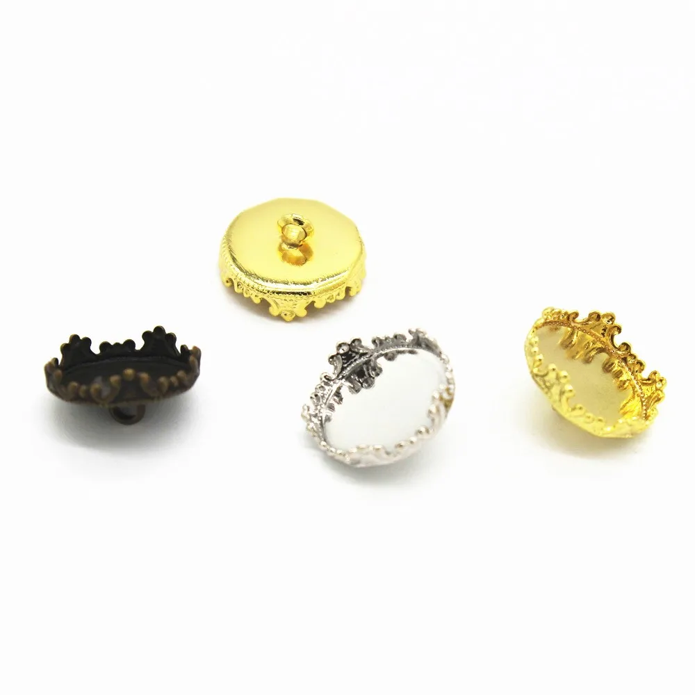 100 PCS 12-15-20-25mm Round Cabochon Base Metal Brass Crown End Caps Buckle Blank Tray Clasps Settings DIY Jewelry Accessories
100 PCS 12-15-20-25mm Round Cabochon Base Metal Brass Crown End Caps Buckle Blank Tray Clasps Settings DIY Jewelry Accessories