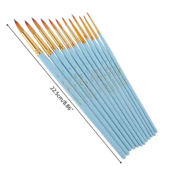 12Pcs Pointed Tip Painting Brushes Nylon Hair Artists Watercolor Drawing Tools 090F
12Pcs Pointed Tip Painting Brushes Nylon Hair Artists Watercolor Drawing Tools 090F
