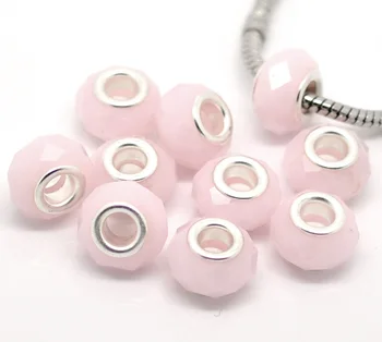 DoreenBeads 20PCs Big Hole Beads Light Pink Crystal Faceted European Style Glass Beads for DIY Bracelet Jewelry Bead for Women 
DoreenBeads 20PCs Big Hole Beads Light Pink Crystal Faceted European Style Glass Beads for DIY Bracelet Jewelry Bead for Women