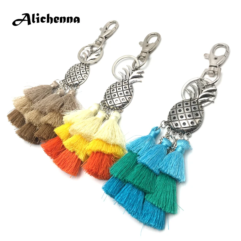 Three Floors Tassel Bag Pendants Bohemain Boho Vintage Pineapple Alloy Keychain for Charm Women Statement Gifts for Best Friend
Three Floors Tassel Bag Pendants Bohemain Boho Vintage Pineapple Alloy Keychain for Charm Women Statement Gifts for Best Friend