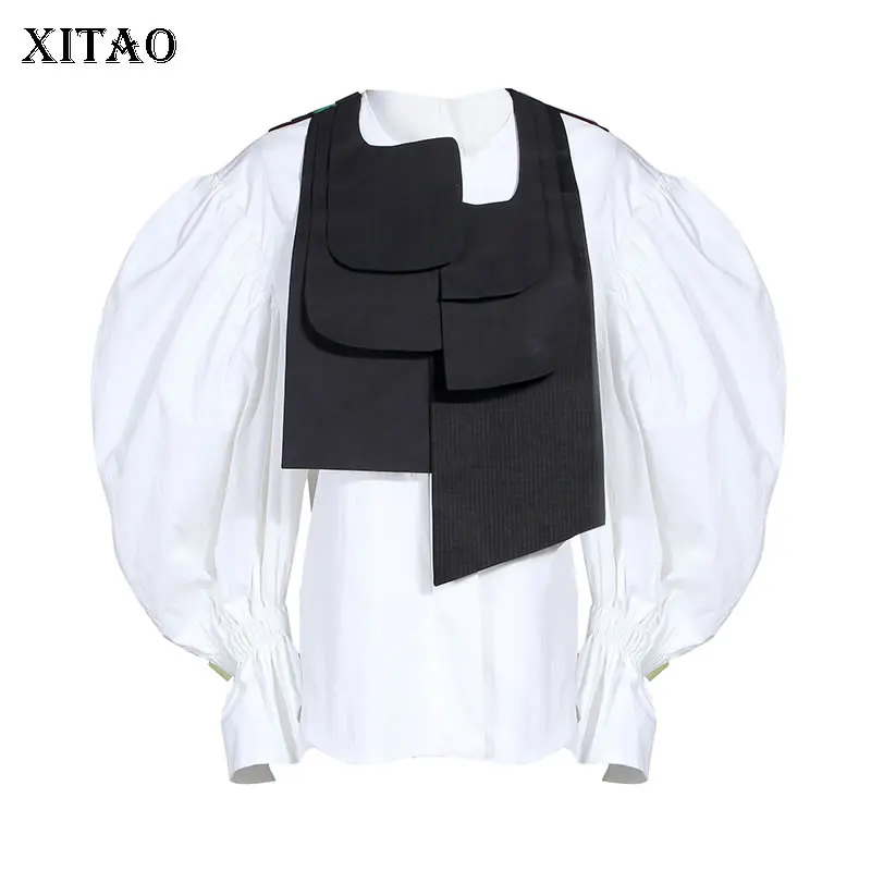 XITAO/комплект из 2 предметов Женская белая рубашка хит продаж топ одежда 2019