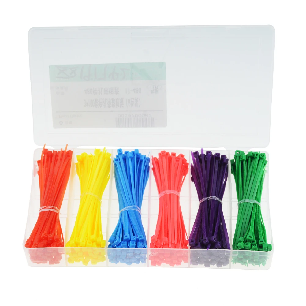 480PCS 6 Colors 3x100mm Self-Locking Nylon Cable Ties width 2.5mm length 100mm Assorted Plastic Zip Tie Loop Wire Wrap Zip Ties
480PCS 6 Colors 3x100mm Self-Locking Nylon Cable Ties width 2.5mm length 100mm Assorted Plastic Zip Tie Loop Wire Wrap Zip Ties