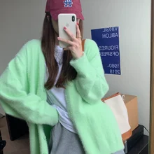 Autumn/winter Sweater Cardigan Women's Korean Loose Knitted Jacket Casual Knitted Jacket Single-breasted Yellow Sweater Warmsway
Autumn/winter Sweater Cardigan Women's Korean Loose Knitted Jacket Casual Knitted Jacket Single-breasted Yellow Sweater Warmsway