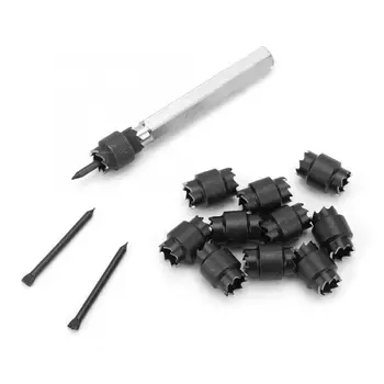 13pcs 3/8'' HSS Double Sided Rotary Spot Weld Cutter Drill Bit Remover Tool Kit High Strength
13pcs 3/8'' HSS Double Sided Rotary Spot Weld Cutter Drill Bit Remover Tool Kit High Strength