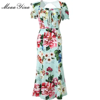 MoaaYina Fashion Designer Runway Dress Summer Women Short sleeve Backless Floral-Print Mermaid Dress
MoaaYina Fashion Designer Runway Dress Summer Women Short sleeve Backless Floral-Print Mermaid Dress
