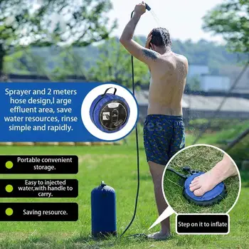 Solar Energy Shower Bag Heated Shower Bag Outdoor Sport Field Survival with Foot Pump 11L Hiking Camp Outdoor Shower Bag
Solar Energy Shower Bag Heated Shower Bag Outdoor Sport Field Survival with Foot Pump 11L Hiking Camp Outdoor Shower Bag