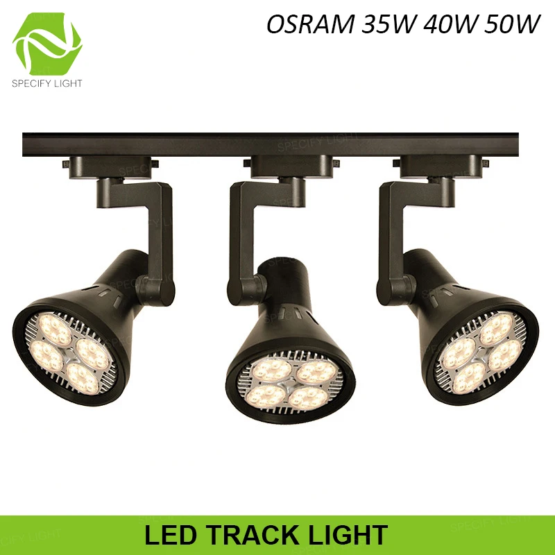E27 Head OSRAM 35W 40W 50W LED Track Light Aluminum Ceiling Rail Track Spotlight Downlight 180°+360° adjustment Slient Lamp Shop
E27 Head OSRAM 35W 40W 50W LED Track Light Aluminum Ceiling Rail Track Spotlight Downlight 180°+360° adjustment Slient Lamp Shop