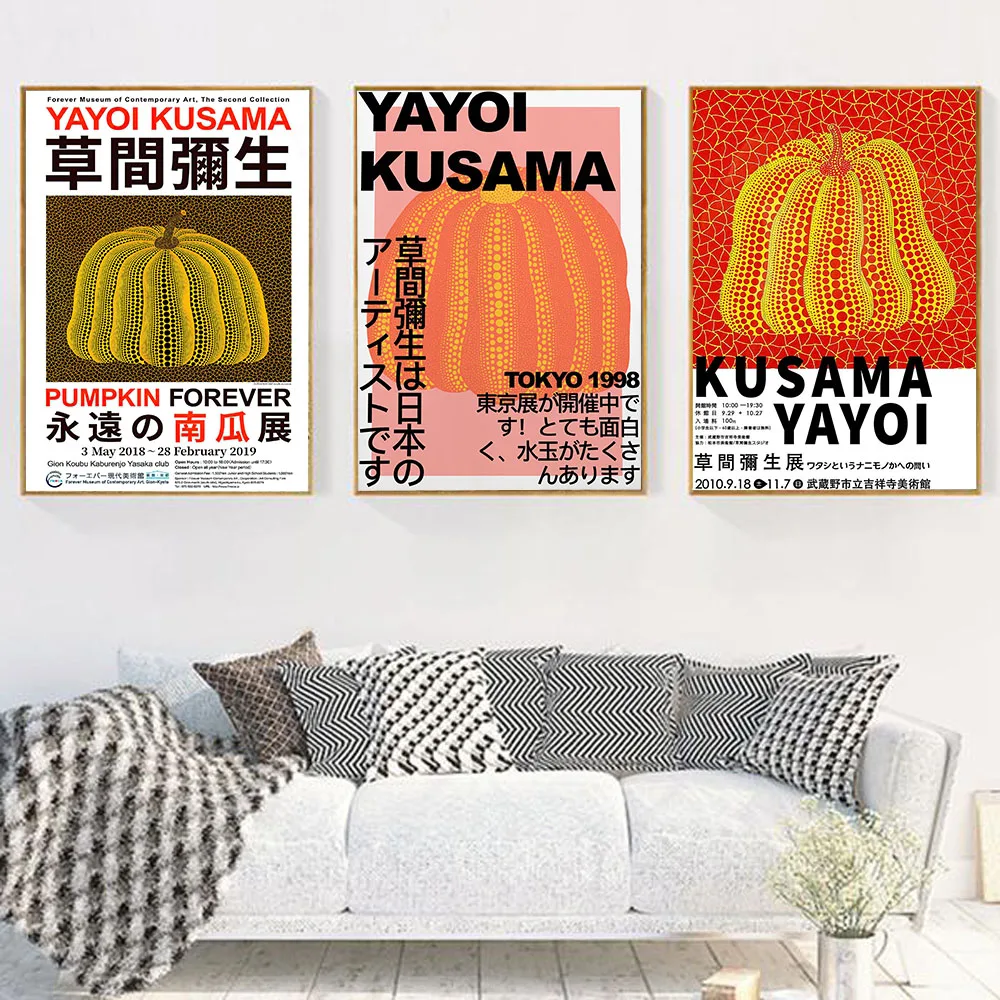 Yayoi Kusama Artwork Exhibition Posters and Prints Pumpkin Wall Art Pictures Museum Canvas Painting for Living Room Home Decor
Yayoi Kusama Artwork Exhibition Posters and Prints Pumpkin Wall Art Pictures Museum Canvas Painting for Living Room Home Decor