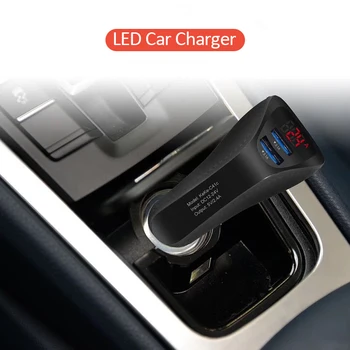 Cigarette lighter DC12V Digital Car Charger Dual USB Interface Mobile Phone Charger With Voltage Current Display Car accessories
Cigarette lighter DC12V Digital Car Charger Dual USB Interface Mobile Phone Charger With Voltage Current Display Car accessories