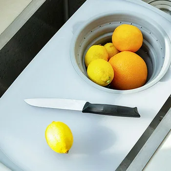 3 In 1 Multi-Function Food Tray Sink Drain Basket Cutting Board Filter Chopping Blocks Meat Vegetable Fruit Basket Storage
3 In 1 Multi-Function Food Tray Sink Drain Basket Cutting Board Filter Chopping Blocks Meat Vegetable Fruit Basket Storage