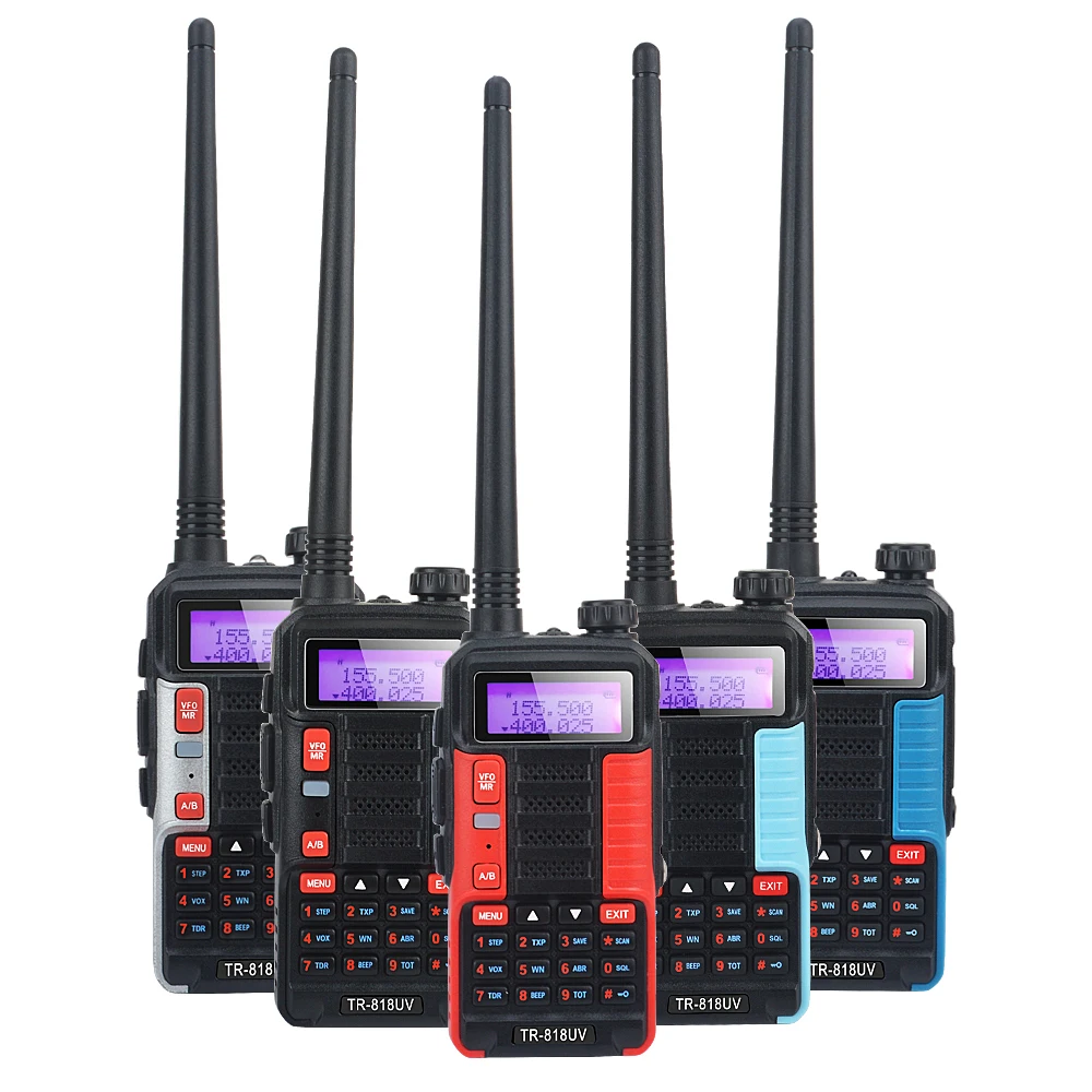TR-818UV dual band walkie talkie 8W high power baofeng ham radio VHF 136-174MHz UHF 400-520MHz 128CH portable FM two way radio
TR-818UV dual band walkie talkie 8W high power baofeng ham radio VHF 136-174MHz UHF 400-520MHz 128CH portable FM two way radio