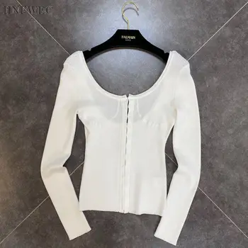 2020 New Autumn Fashion Casual Solid Color Long Sleeve Front Hanging Button Sexy Stretch Knitted Women Top K452
2020 New Autumn Fashion Casual Solid Color Long Sleeve Front Hanging Button Sexy Stretch Knitted Women Top K452