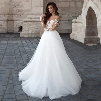 Muriel Lester 2020 Summer Beach Wedding Dress Sexy Beackless Soft Tulle Bride Dresses Custom Made Robe De Mariee Long Sleeves
Muriel Lester 2020 Summer Beach Wedding Dress Sexy Beackless Soft Tulle Bride Dresses Custom Made Robe De Mariee Long Sleeves