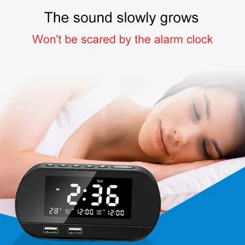 LED Digital Dual Alarm Mirror Clock Wireless Bluetooth Bass Speaker FM Radio+2 USB Charger Ports Music Player 
LED Digital Dual Alarm Mirror Clock Wireless Bluetooth Bass Speaker FM Radio+2 USB Charger Ports Music Player