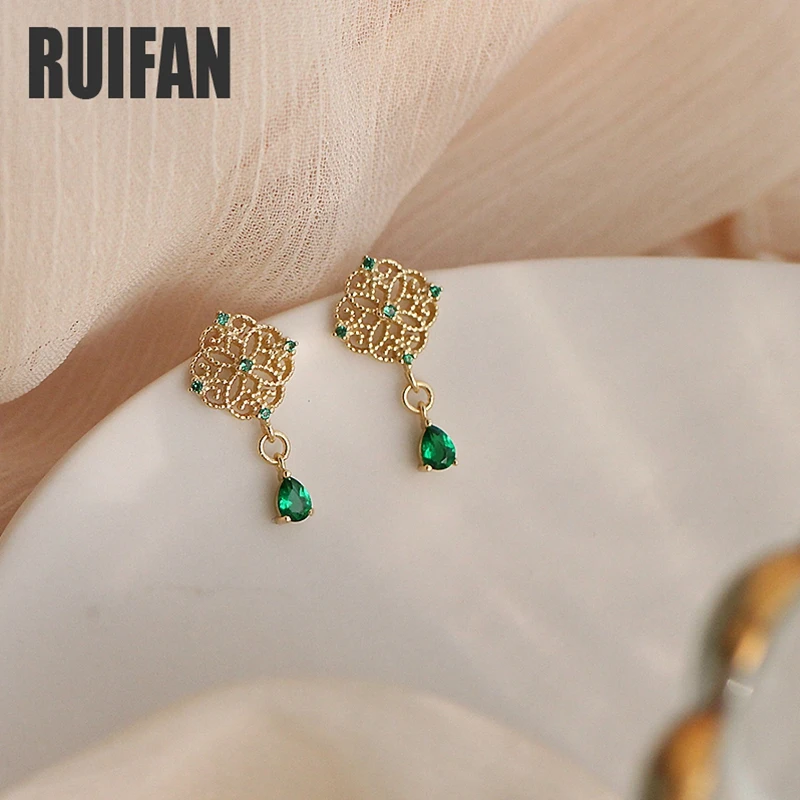 Ruifan Teardrop Green Cubic Zirconia 925 Sterling Silver Stud Earrings 14K Gold Color Earring for Women Trendy Jewelry YEA415
Ruifan Teardrop Green Cubic Zirconia 925 Sterling Silver Stud Earrings 14K Gold Color Earring for Women Trendy Jewelry YEA415