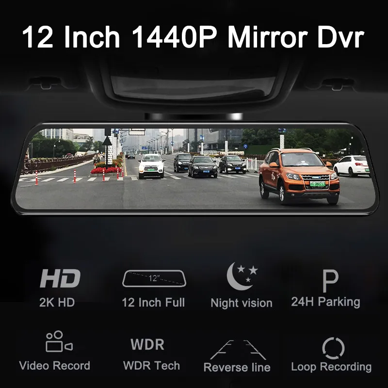 Автомобильный видеорегистратор D40 Ultra HD 2K 2560*1440P потоковое зеркало заднего вида с