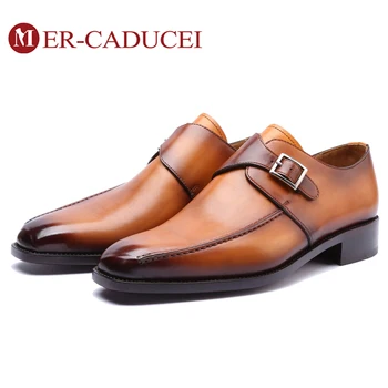 Monk Shoes Men Genuine Leather Luxury Brand Handmade Vintage Retro Office Formal Wedding Party Mens Dress Shoe
Monk Shoes Men Genuine Leather Luxury Brand Handmade Vintage Retro Office Formal Wedding Party Mens Dress Shoe