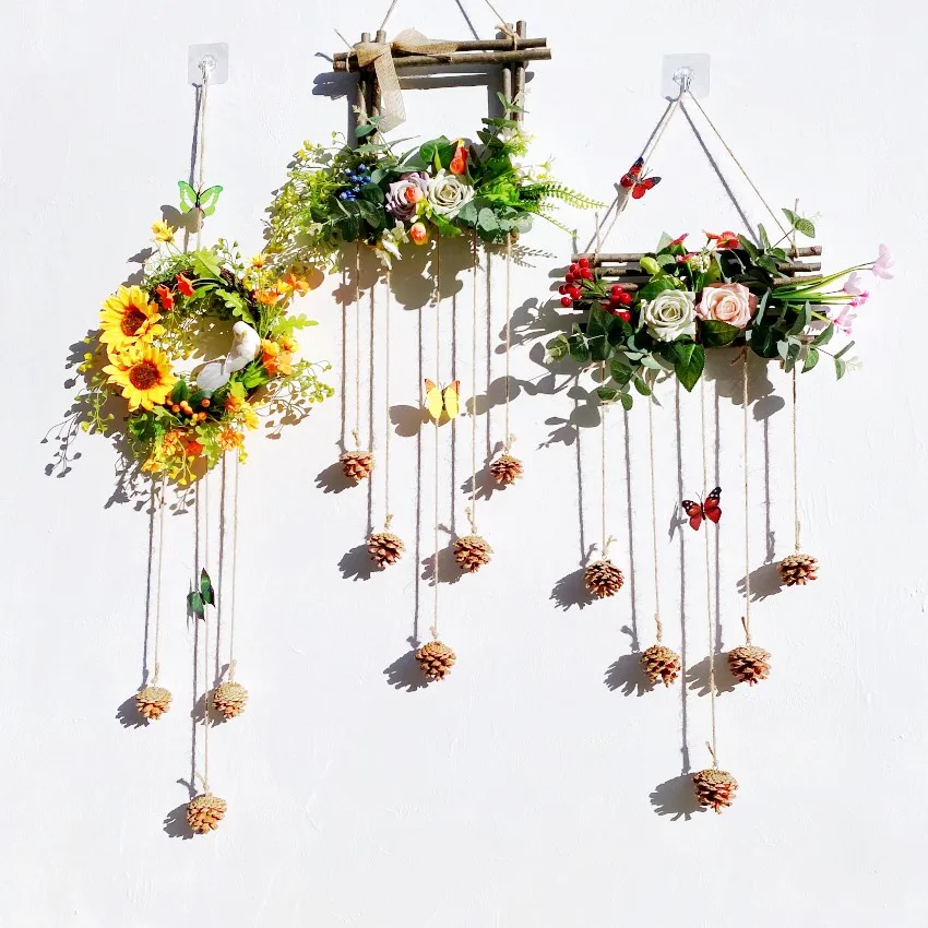 Simple Wall Hanging Fake Flowers Hay Wreath Home Livingroom Porch Wall Sticker Crafts Kindergarten Restaurant Wall Mural Decor
Simple Wall Hanging Fake Flowers Hay Wreath Home Livingroom Porch Wall Sticker Crafts Kindergarten Restaurant Wall Mural Decor