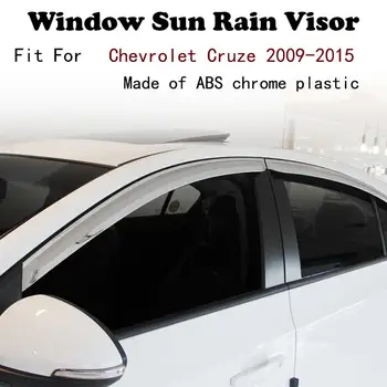 ABS Chrome plastic Window Visor Vent Shades Sun Rain Guard car accessories For Chevrolet Cruze 2009-2015 
ABS Chrome plastic Window Visor Vent Shades Sun Rain Guard car accessories For Chevrolet Cruze 2009-2015