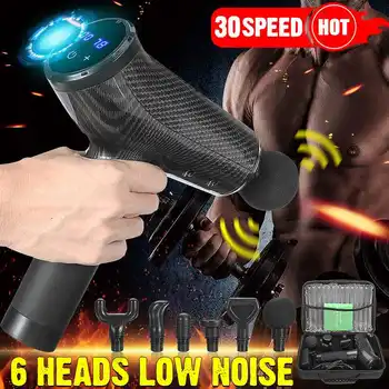 30 Speed Muscle Massager Touch LCD Display 3300r/min Fascia Percussion Massage Guns Muscle Relax Therapy 6 Heads 2000mAh Battery
30 Speed Muscle Massager Touch LCD Display 3300r/min Fascia Percussion Massage Guns Muscle Relax Therapy 6 Heads 2000mAh Battery