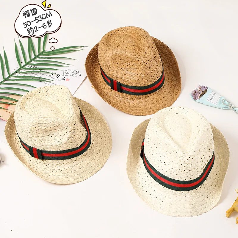 Summer CHILDREN'S Straw Hat Outing College Style Sun-resistant BOY'S Beach Hat England Korean-style Jazz Bowler Hat Baby Summer
Summer CHILDREN'S Straw Hat Outing College Style Sun-resistant BOY'S Beach Hat England Korean-style Jazz Bowler Hat Baby Summer