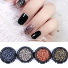 Got Sale mode 1 boîte/3g 9 couleurs cristal sable Nail Art paillettes poudre Micro perceuse ongles poussière brillant ongles Art Aecorations(China)