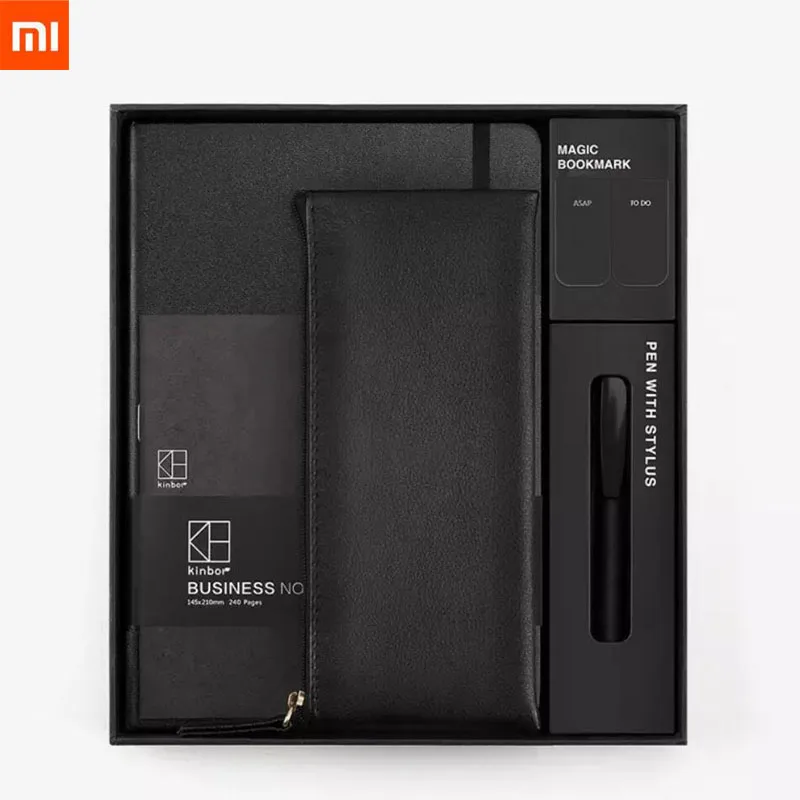Xiaomi Kinbor Business Notebook Pen Gift Box Kits Pencil Bag Ballpoint Pen Bookmarks Multi-function Conference Office Supplies
Xiaomi Kinbor Business Notebook Pen Gift Box Kits Pencil Bag Ballpoint Pen Bookmarks Multi-function Conference Office Supplies
