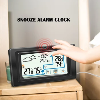 Indoor and Outdoor Thermometer Digital Wireless Temperature and Humidity Monitoring Weather Forecast Electronic Alarm Clock MYDI
Indoor and Outdoor Thermometer Digital Wireless Temperature and Humidity Monitoring Weather Forecast Electronic Alarm Clock MYDI