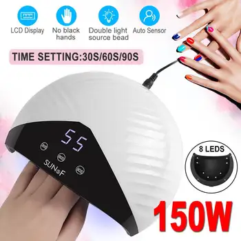 150W UV LED Lamp For Nails Dryer Nail Lamp For Manicure Smart LCD Display For All UV LED Gel Polish Nail Tool
150W UV LED Lamp For Nails Dryer Nail Lamp For Manicure Smart LCD Display For All UV LED Gel Polish Nail Tool