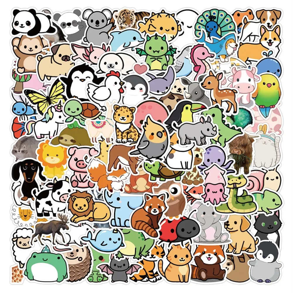 100Pcs/Lot Cute Animal Stickers Waterproof Vinyl Sticker Luggage Laptop Water Bottle Notebook Car Decals Kids Toys
100Pcs/Lot Cute Animal Stickers Waterproof Vinyl Sticker Luggage Laptop Water Bottle Notebook Car Decals Kids Toys