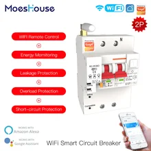 WiFi Smart Circuit Breaker Energy Monitoring Remote Control Overload Circuit Protection Smart Life App Alexa Google Compatible
WiFi Smart Circuit Breaker Energy Monitoring Remote Control Overload Circuit Protection Smart Life App Alexa Google Compatible