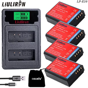 4x LP-E10 LP E10 LPE10 Camera battery + TYPE-C LCD Dual Charger for Canon EOS 1100D 1200D 1300D Kiss X50 X70 X80 Rebel T3 T5 T6
4x LP-E10 LP E10 LPE10 Camera battery + TYPE-C LCD Dual Charger for Canon EOS 1100D 1200D 1300D Kiss X50 X70 X80 Rebel T3 T5 T6