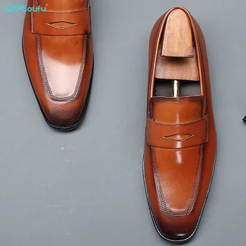 QYFCIOUFU Fashion Mens Loafers Dress Shoes Office Causal Slip-on Pure Leather Wedding Shoes Formal Business Black Brown Shoes
QYFCIOUFU Fashion Mens Loafers Dress Shoes Office Causal Slip-on Pure Leather Wedding Shoes Formal Business Black Brown Shoes