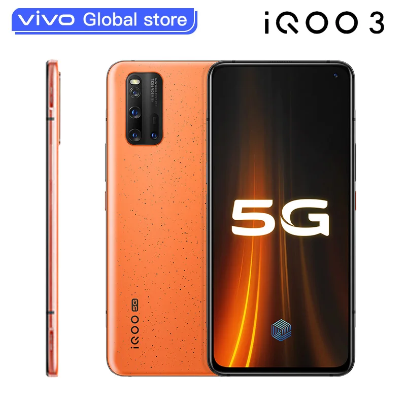 Мобильный телефон vivo celular iQOO 3 12 Гб 256 ГБ 6 44 дюйма Android 10 Snapdragon 865 NFC 4440 мАч 55 Вт