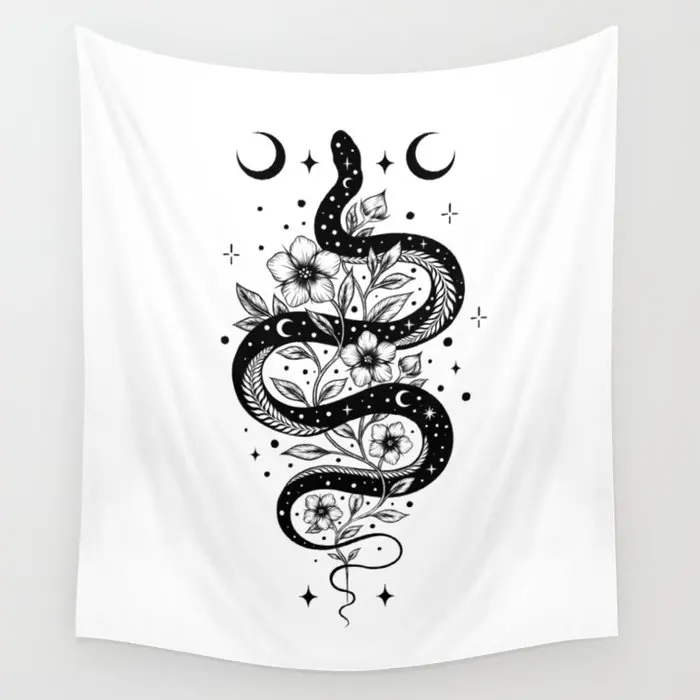 Serpent Spell Black and White Tapestry Wall Hanging Room Carpet Dorm Psychedelic Tapestries Art Home Decoration Accessories
Serpent Spell Black and White Tapestry Wall Hanging Room Carpet Dorm Psychedelic Tapestries Art Home Decoration Accessories