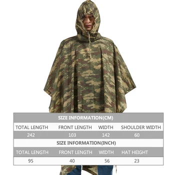 QIAN Impermeable Rain Poncho Women/Men Jungle Raincoats Backpack Camouflage Rain Coat Cycling Climbing Hiking Travel Rain Cover 
QIAN Impermeable Rain Poncho Women/Men Jungle Raincoats Backpack Camouflage Rain Coat Cycling Climbing Hiking Travel Rain Cover