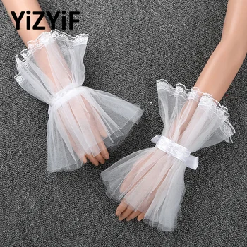 Wrist Cuffs Women Girls Handmade Adjustable Ruffled Tulle Bracelet False Sleeves Clothing Accessories for Wedding Dance Costume
Wrist Cuffs Women Girls Handmade Adjustable Ruffled Tulle Bracelet False Sleeves Clothing Accessories for Wedding Dance Costume