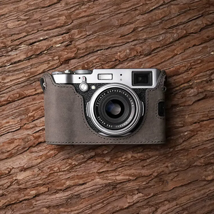 Чехол для камеры Fuji X100F из натуральной кожи ручной работы полусумка видео боди